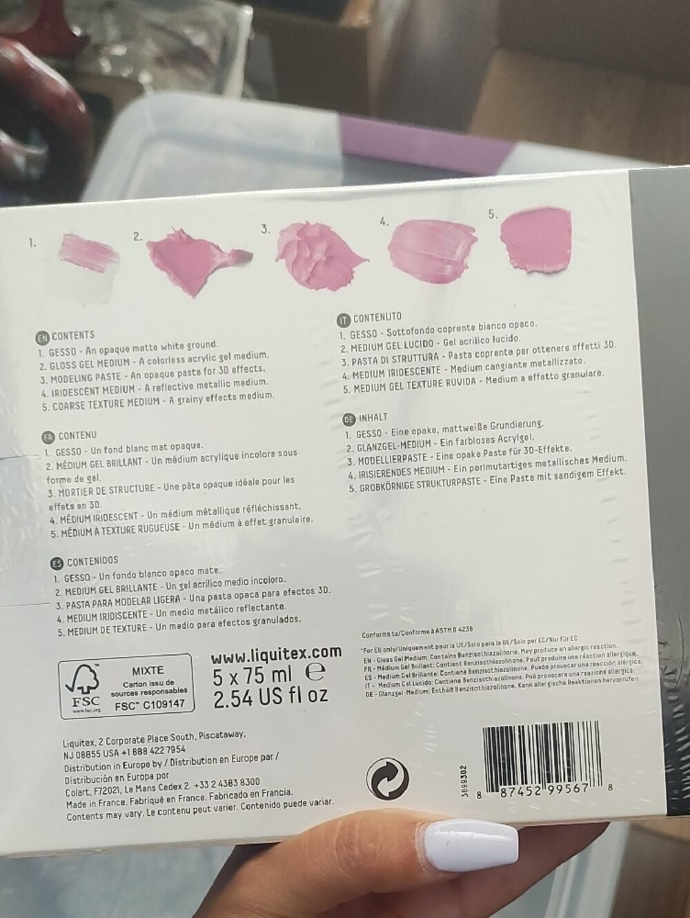 Liquitex Basics Acrylic 5-Piece Mediums Set - Pink Accents - Picture 2 of 3